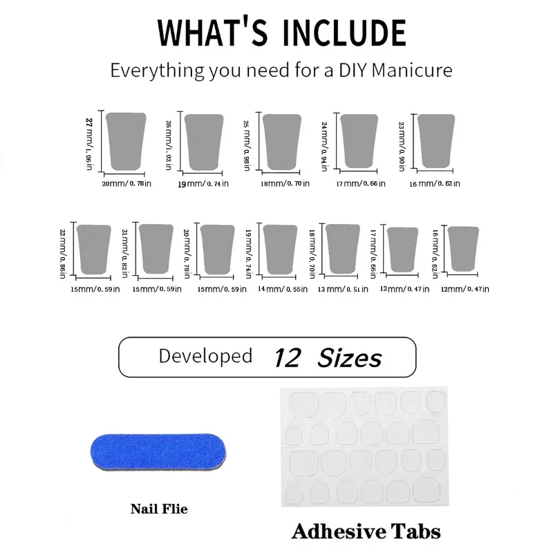 24개 Y2K 덕빌 플레어 네일팁 3D 메탈릭 하트 스타 다이아몬드 장식 덕빌 프레스온 네일 심플 블랙 프렌치 페이크 네일 아트