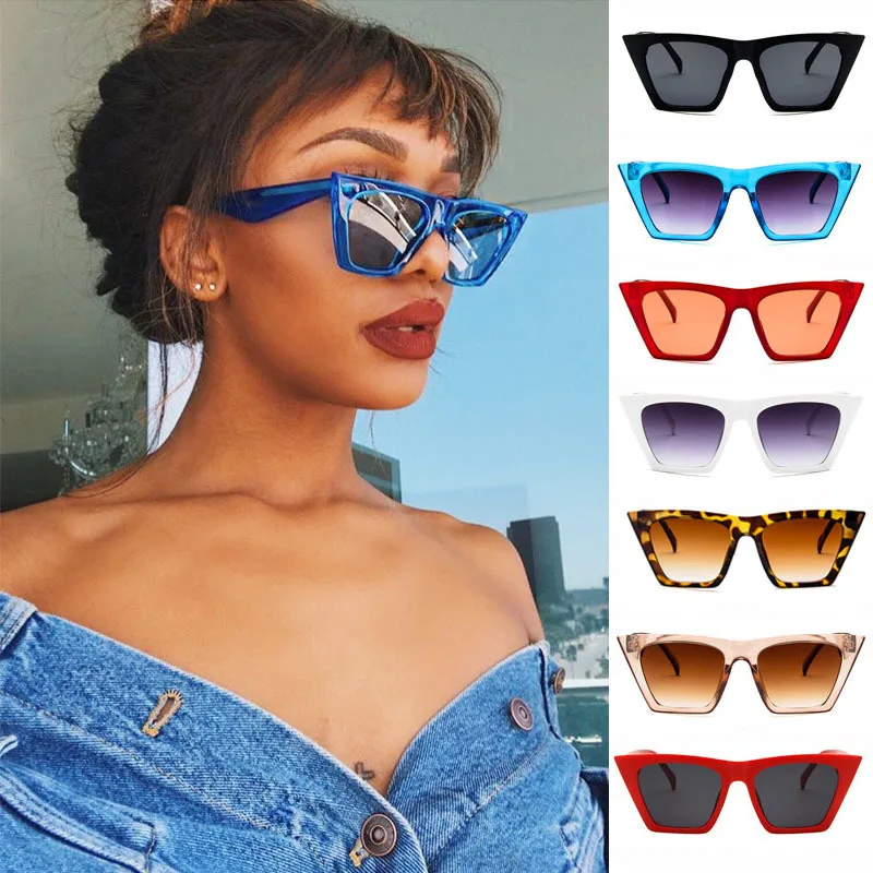 

2022 Men Trend Versatile Sun Glasses Personalized Colorful FramesUV400 Eyewear Cat Eye Square New Sunglasses Women