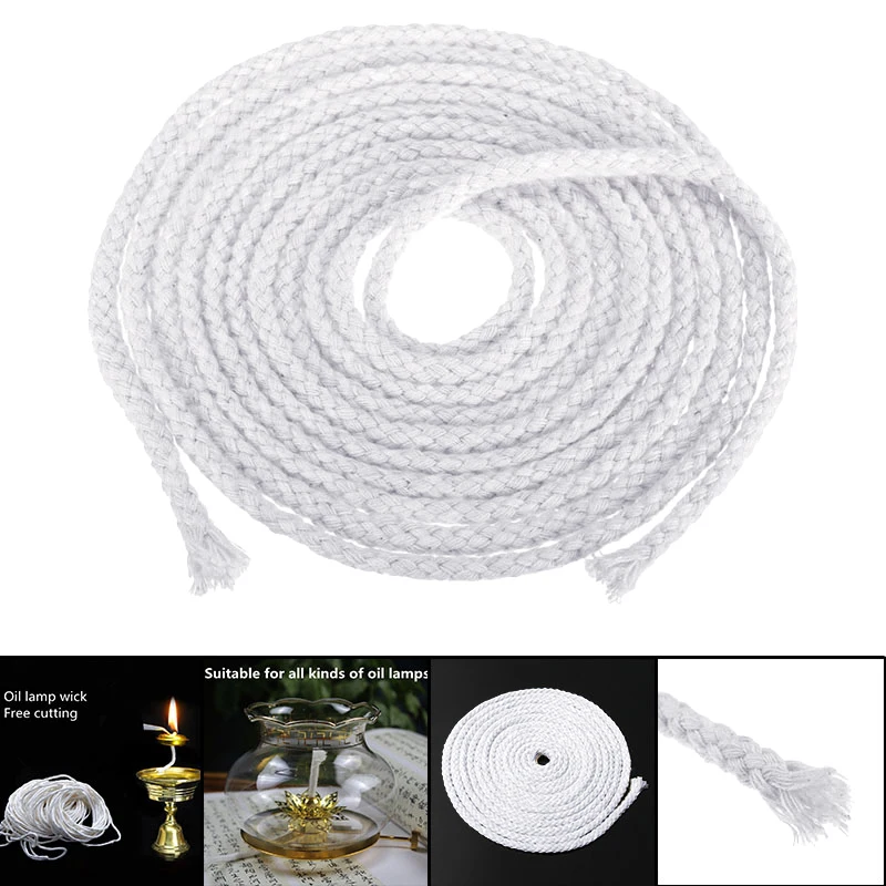 

3M Burner Alcohol Wick Rope Kerosene Glass Oil Lamp Fuse Wicks Long Round Cotton Wick DIY Accessories For Experiment Teaching