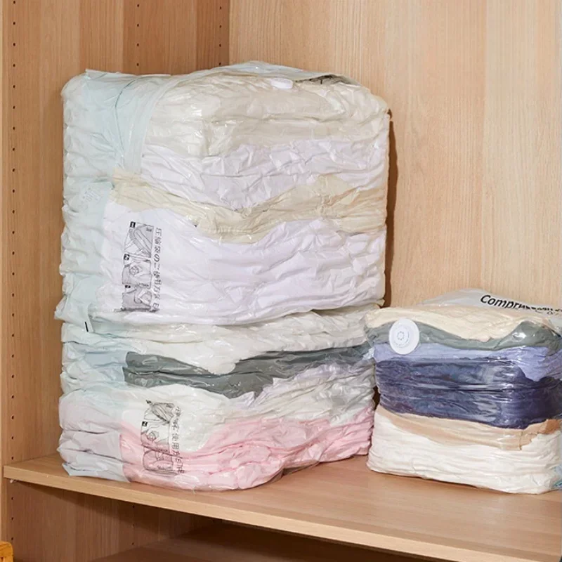 No Need Pump Vacuum Bags Large Plastic Storage Bags for Storing Clothes Blankets Compression Empty Bag Covers Travel Accessories 2