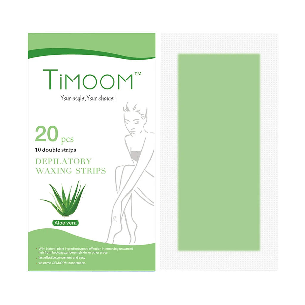 20x Aloe/Honey Wax Strips Bikini Line Face Lip Safe Easy Hair Removal Unisex Wax StripsBikini Hair Removal Depilatory Strips