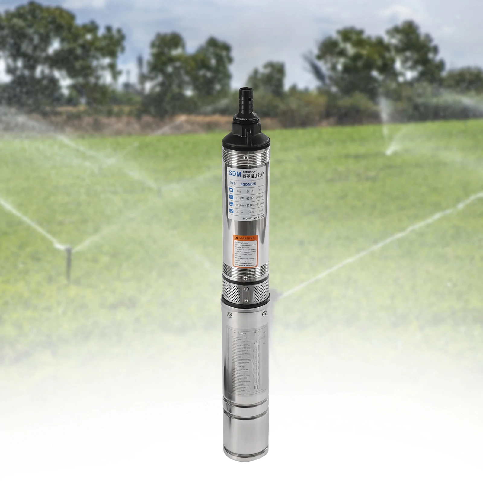Submersible Pumps OD Pipe 110V/60HZ 0.37KW 0.5HP Stainless Steel submersible well pump 1.25" Outlet Submersible Bore Pump submer