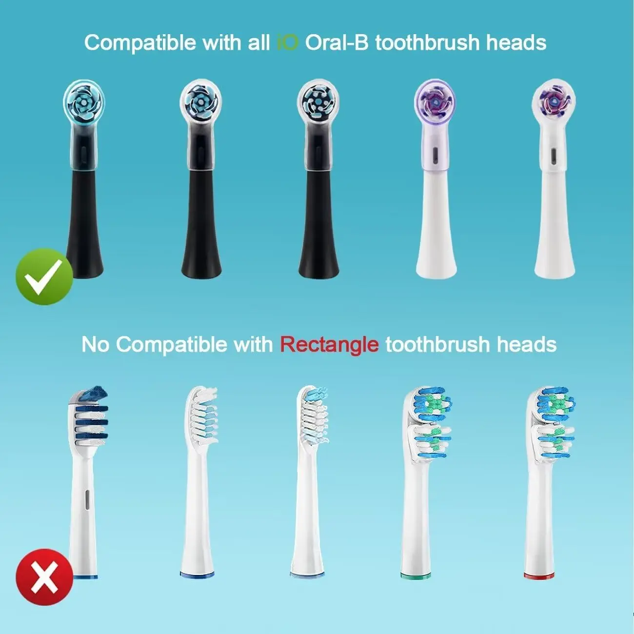Toothbrush Dustproof Covers Caps Compatible with Braun Oral B Replacement Heads & iO Series Electric Toothbrush Head Protector