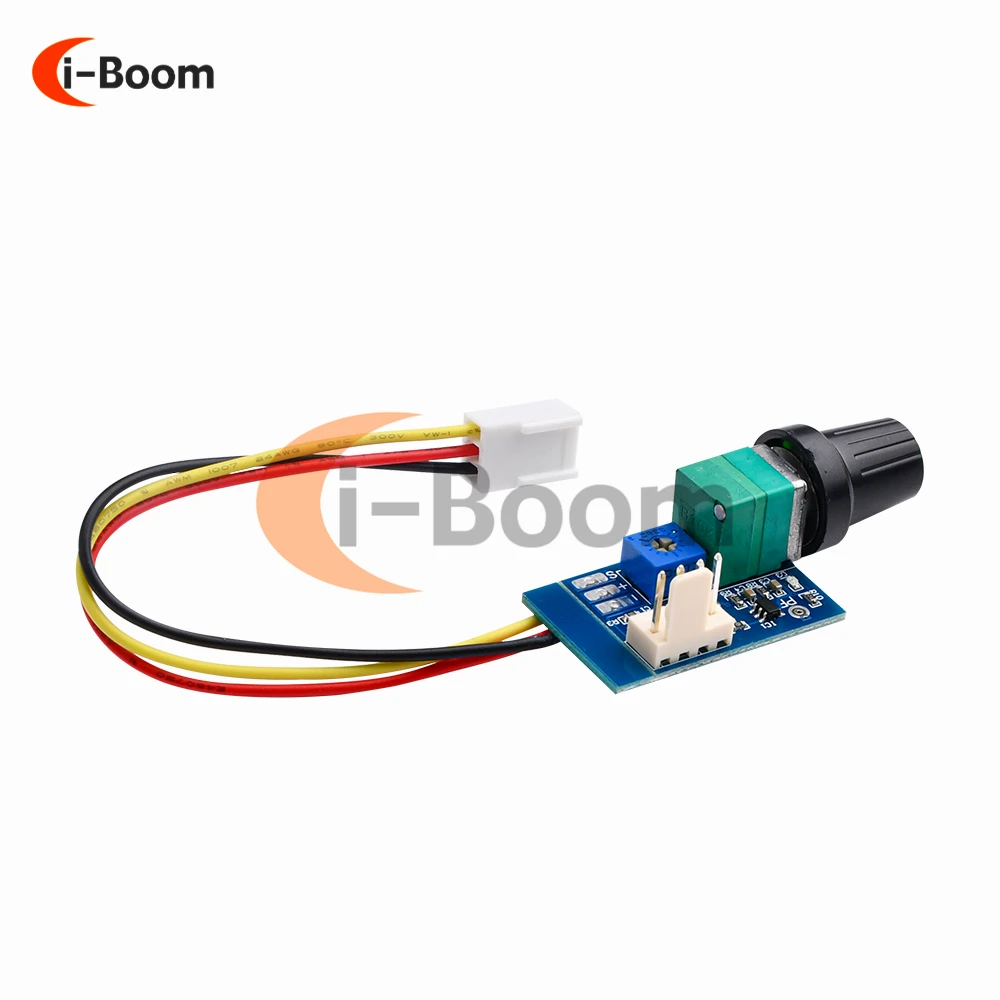 Fan Speed Controller DC 12V Manual 4-Wire PWM Motor Speed Controller Board With Knob Switch 3P Plug Electrical Equipment Governor Module