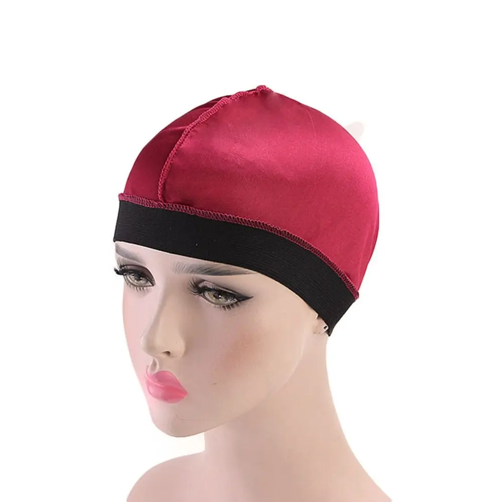 Men Pure Color Caps Durag Hats Bonnet Elastic Breathable Wave Caps Polyester Multicolor Durag Cap Men Outdoor Wave Caps 5