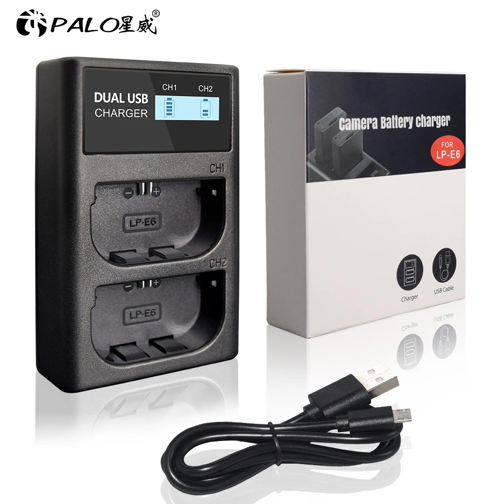 

LP-E6 LP-E8 LP-E10 LP-E12 Battery Charger For Canon EOS Canon EOS 5DS R 5D Mark II 5D Mark III 6D 7D 70D 80D 60D Charger LP-E6N