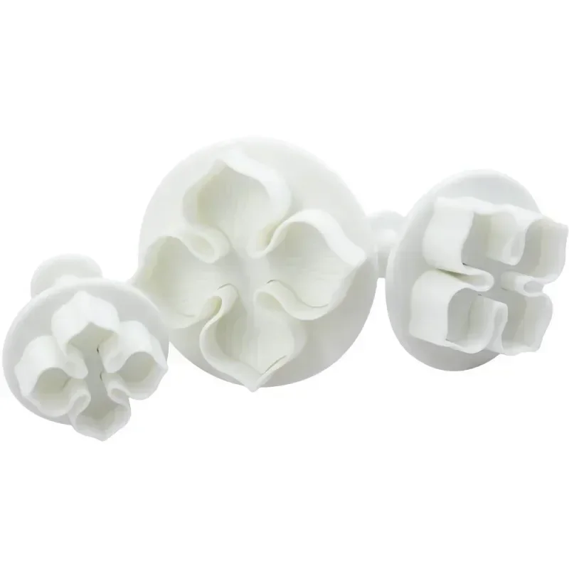 Kitchen Baking Tools 3Pcs/Set Silicone Hydrangea Fondant Cake Decorating Plunger Cutter Flower Blossom Mold Home Cake Tools
