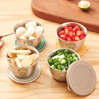 Portable with Small Storage Seasoning Box Leak-proof 304 Stainless Steel Small Storage Box Silicone Cover Condiment Containers 2