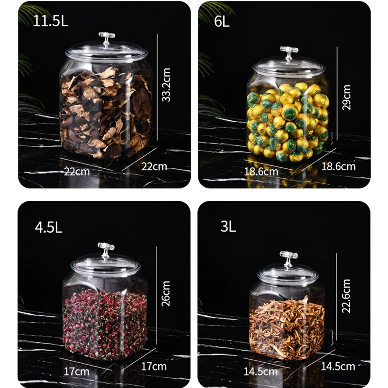 Frcctre 1 Gallon Airtight Cookie Jar - Shatterproof Plastic Canister For Candy, Flour, Sugar, Pasta, Dog Treats