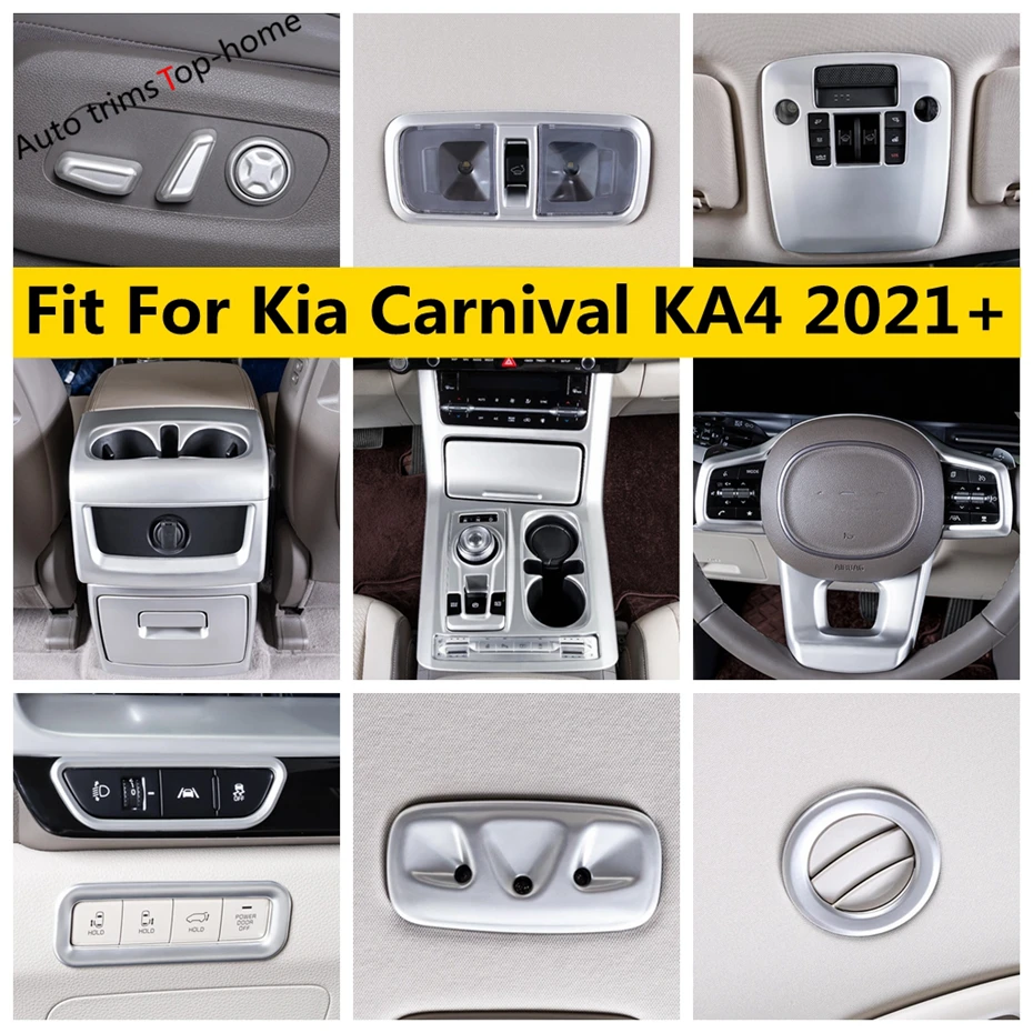 

Head Lights / Gear Shift Box / Steering Wheel / Window Lift Button / Armrest Box Cover Trim Fit For Kia Carnival KA4 2021 - 2023