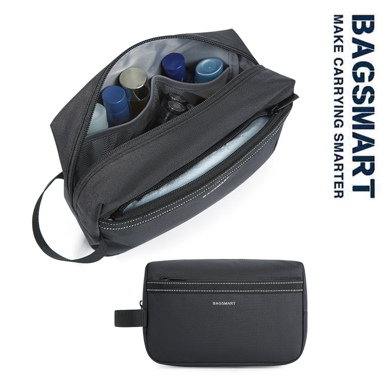 BAGSMARTToiletryBagforMenCosmeticBagDoppKitwithLargeCapacity