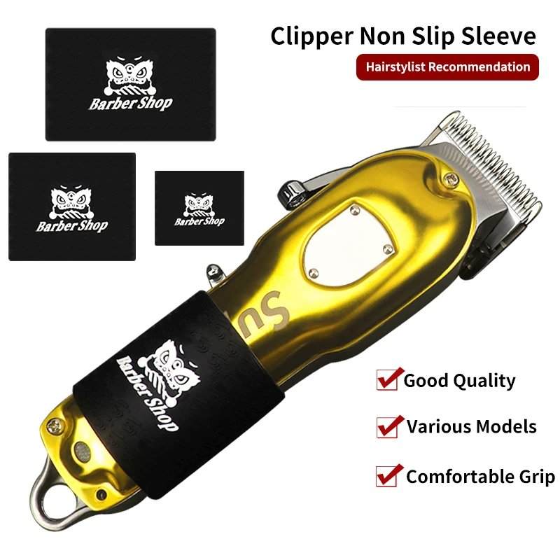 

3 Types Hair Clipper Grip Non-Slip Bands Sleeve Barber Hair Trimmer Rubber Protective Cover Holder Tools
