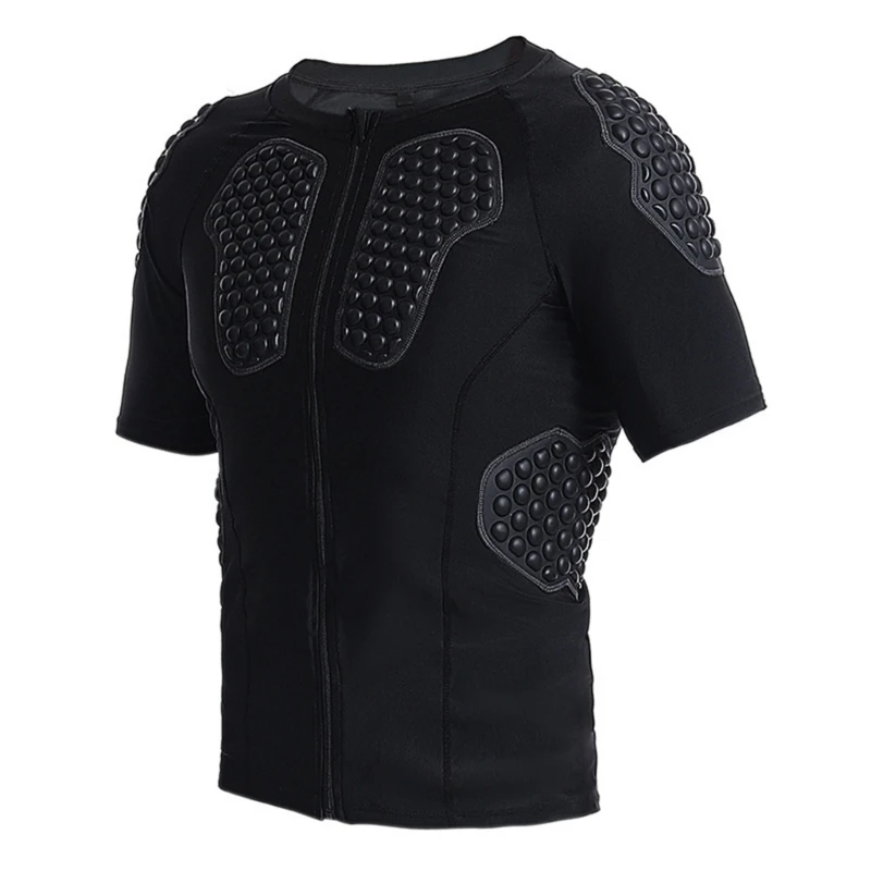 Mens Padded Compression T-Shirt Rib Chest Protector for Baseball Football Paintball Protective Gear Chest Rib DropShipping