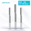 DRINYOUNG 3mm 4mm 5mm 6mm 7mm 8mm 9mm -20mm H8 Chucking Reamers Optional Machine  High Speed Steel Rotating Tools Straight Shank 1