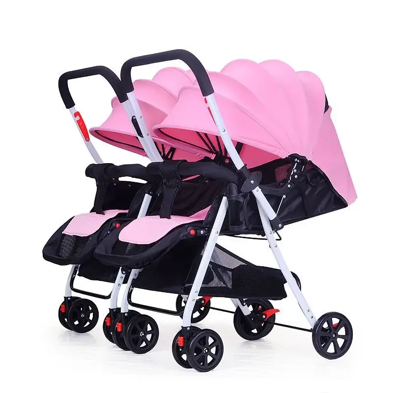 Gemelli Passeggino Pieghevole Gemelli Passeggino 3C Carrozzine Rimovibili Per Neonati Passeggino Seggiolino Auto Weeling Neonato