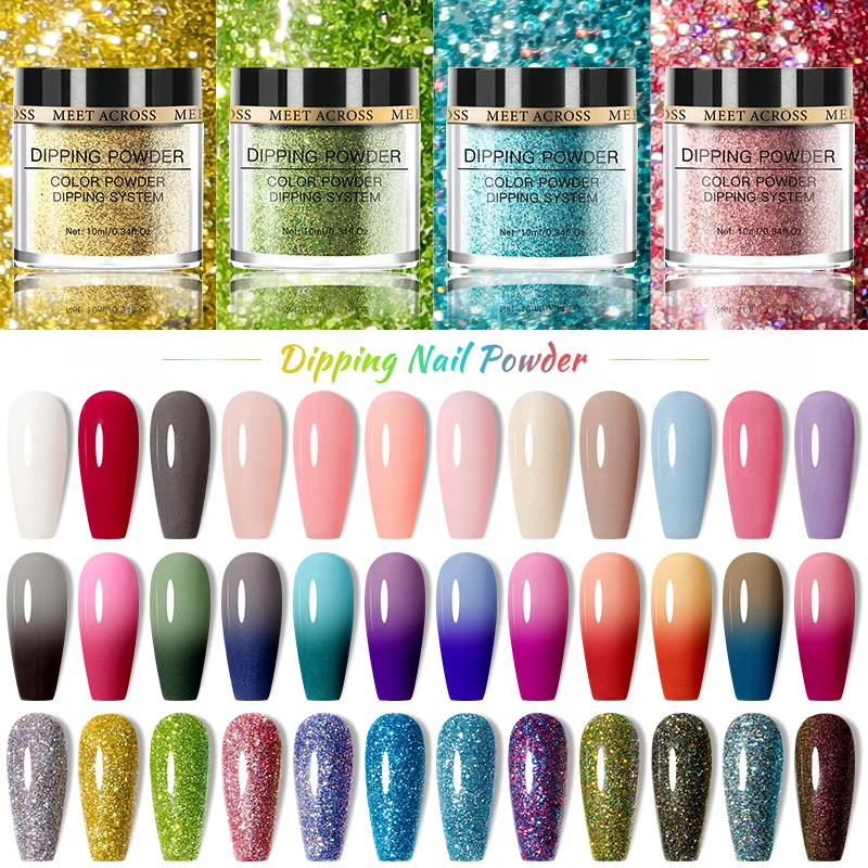 Meet Across Dipping Nail Powder Temperature Changing Color Powder