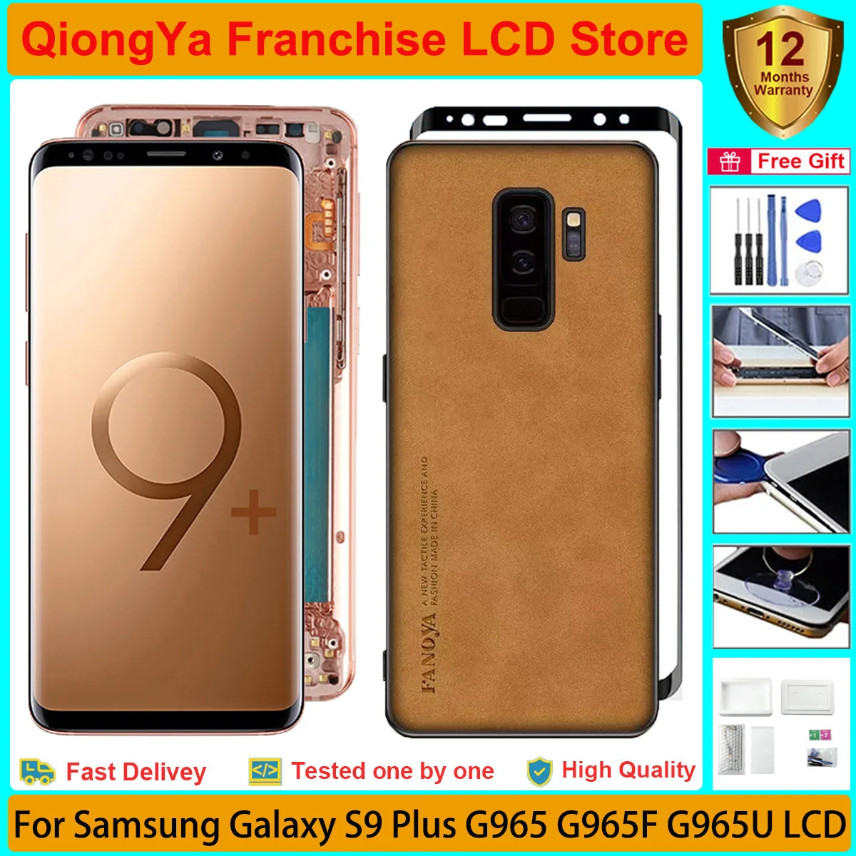 Display Super Amoled S9 + Da 6.2 "Per Samsung Galaxy S9 Plus G965 Sm-G965F G965U G965N G9650 Lcd E Touch Screen Digitizer Assembly