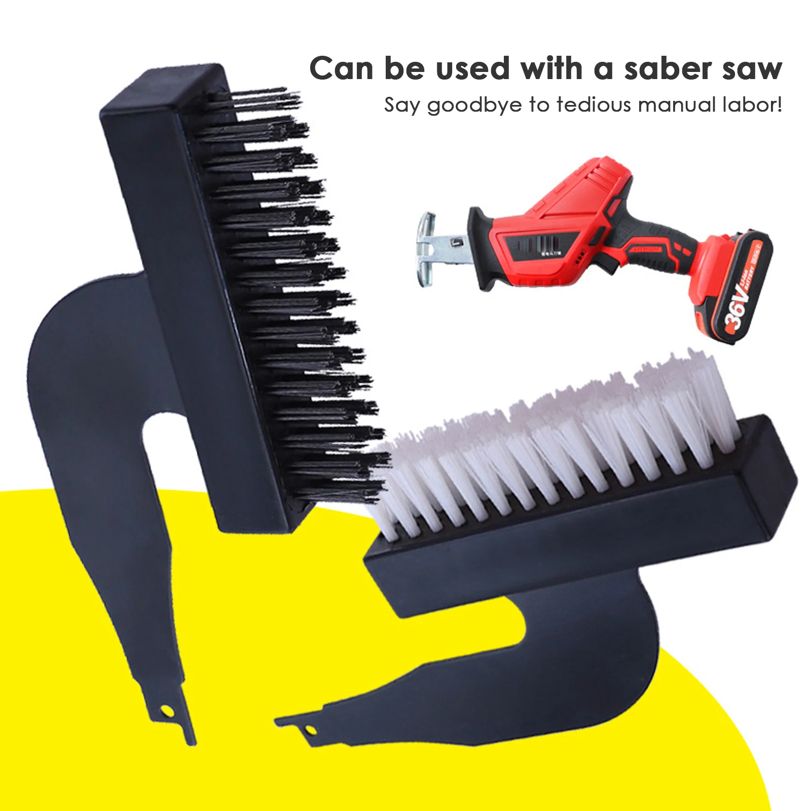 

Home Electric Cleaning Wire Brush Kit Saber Saw Reciprocating Saw Universal Brush Head Cleaning Rust Removal Grinding Tool