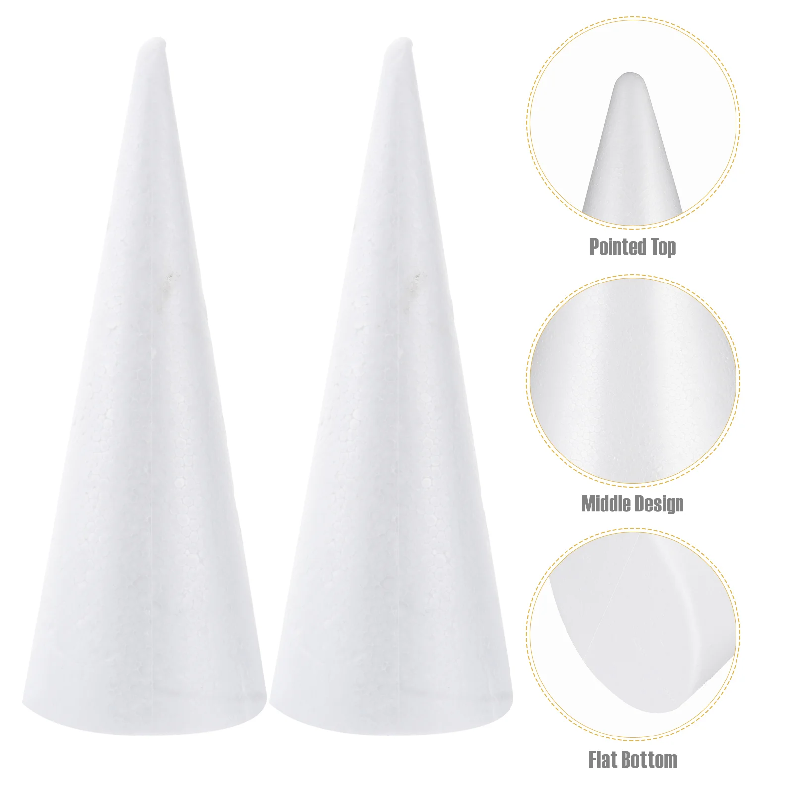 polystyrene balls foam Cones Bulk foam Tree Cones Cardboard Cones Diy Cone