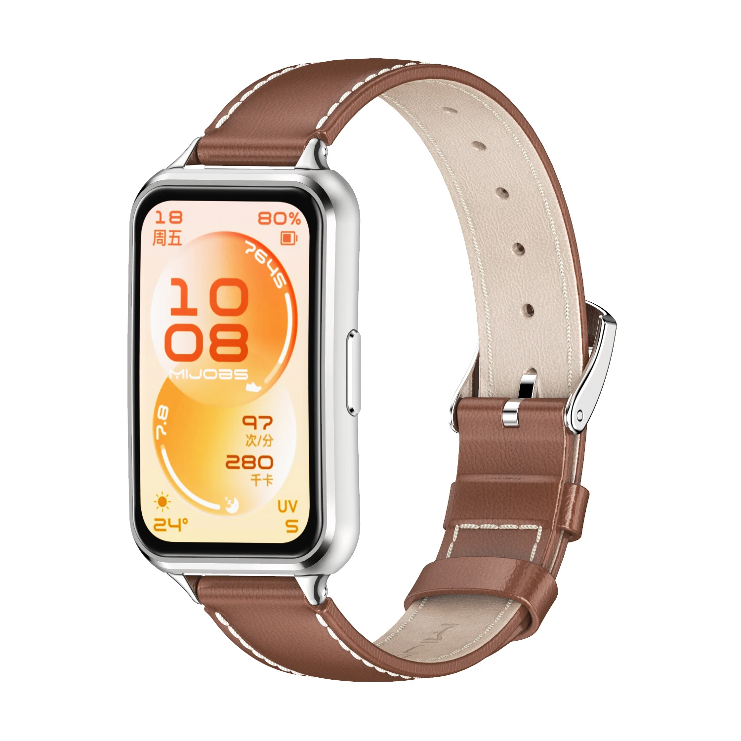 Leather Strap Bracelet for Huawei Band 11 Series Watch