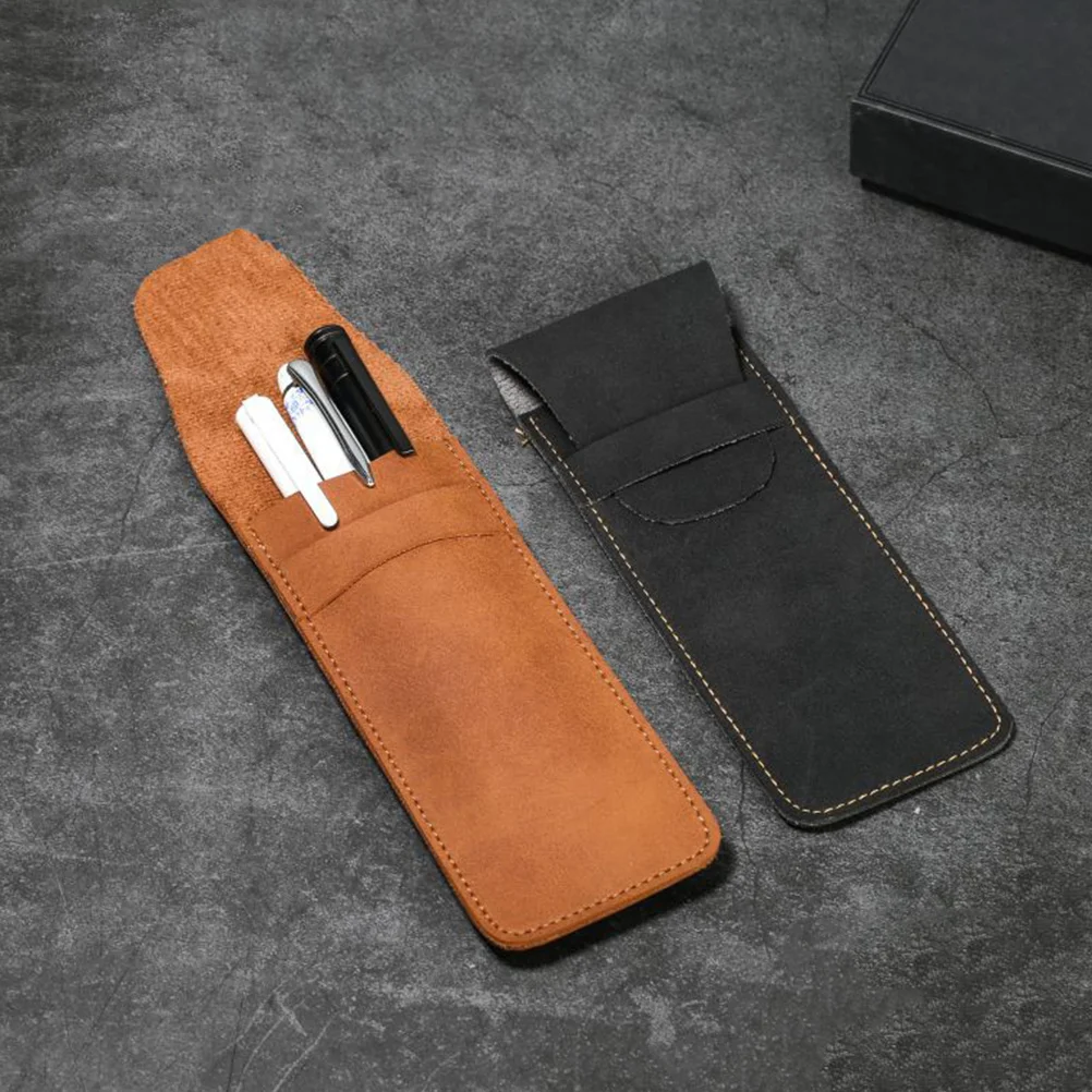 2 Pcs Pen Adjustable Pencil Case Nice Holder Ballpoint Pens Pu Protective Pouch