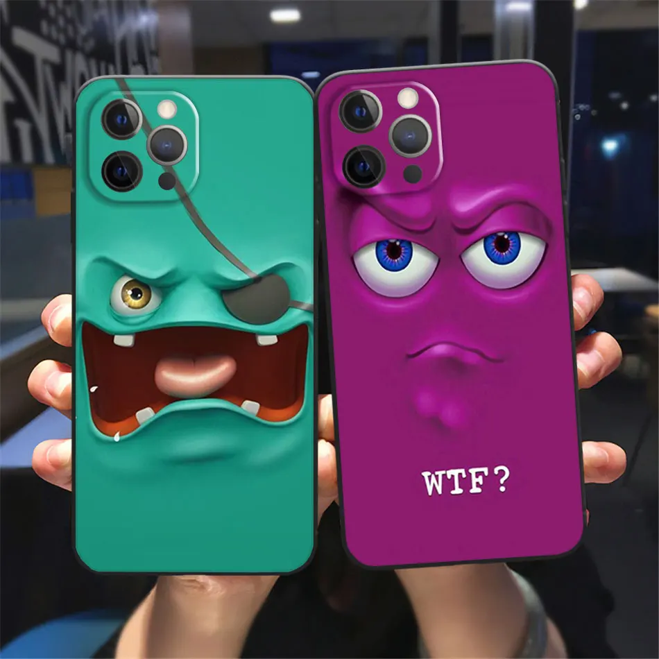 Funny Face Phone Case For iPhone 11 12 13 Pro Max X XR XS MAX X 8 7