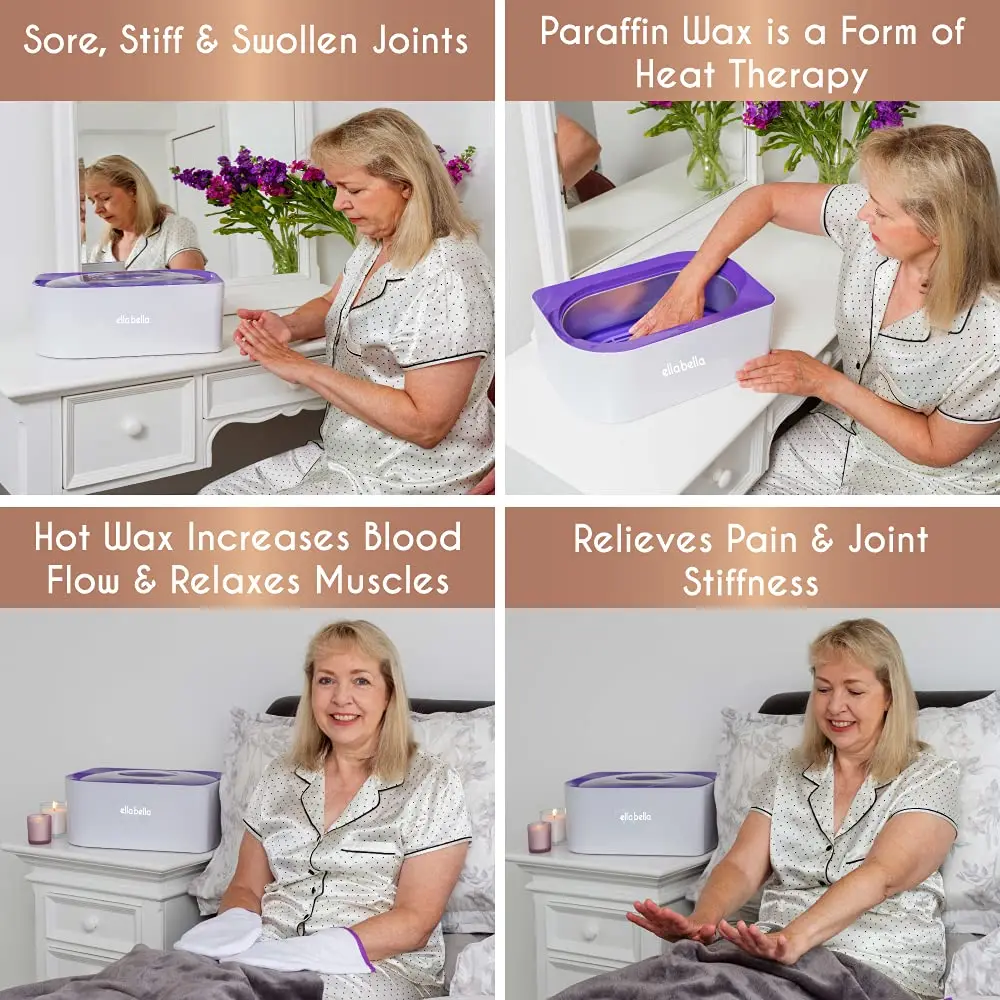 Paraffin Wax Machine for Hand & Feet Wax Warmer Everything in One Kit &ndash; Paraffin Refills, Mitts & Bo