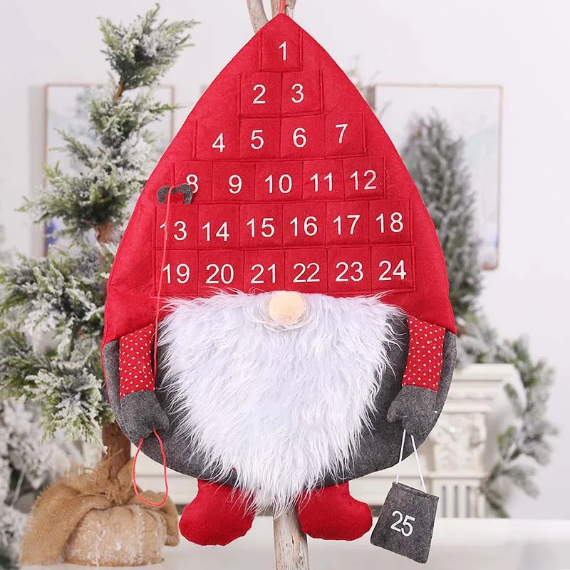2022 Christmas Advent Calendar Swedish Tomte Santa Gnome Countdown Calendars  with Pockets 2023 Christmas Decoration for Home - AliExpress
