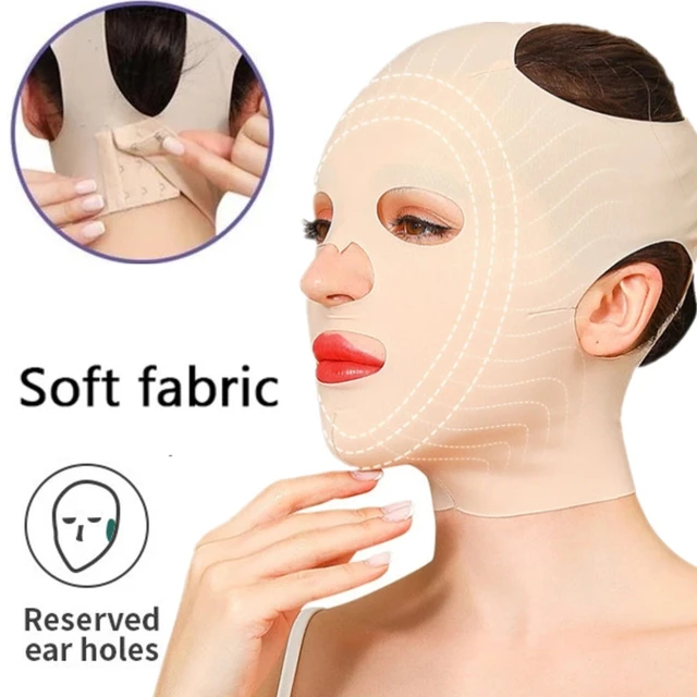 Elastic Face Slimming Bandage V Line Face Shaper Women Chin Cheek Lift Up  Belt Facial Massage Strap Face Skin Care Beauty Tools