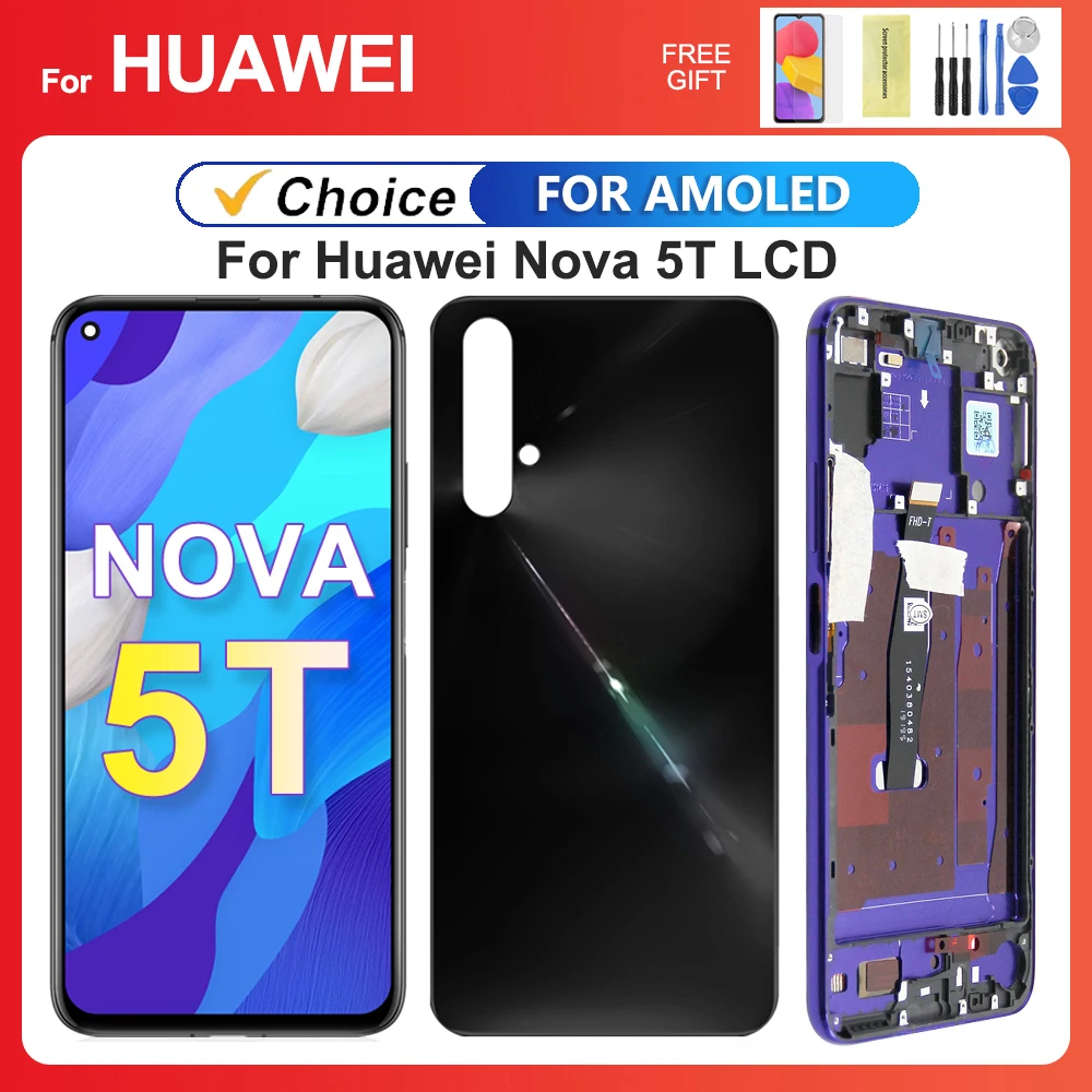 Display LCD originale per Huawei Nova 5T YAL-L21 L61A L71A schermo LCD Touch Display Digizer Replacem  509