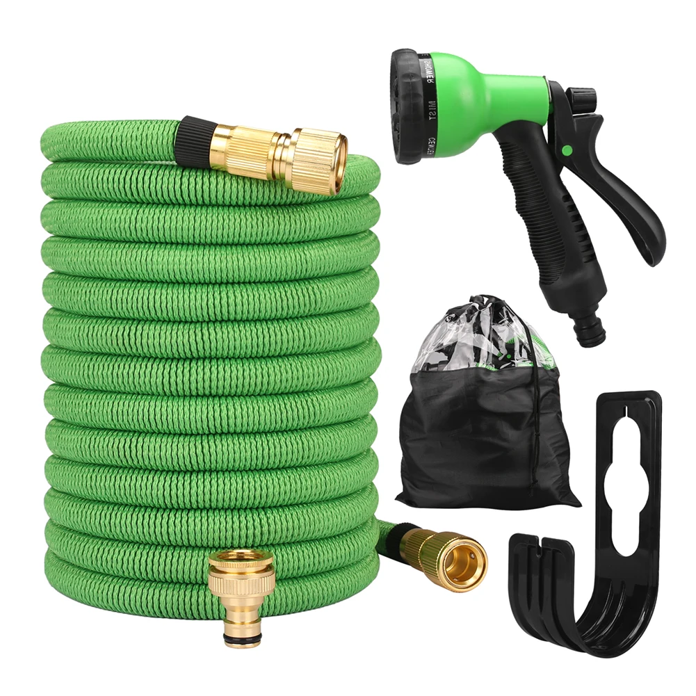 Garden Water Hose Expandable Double Metal Connector High Pressure Pvc Reel  Magic Water Pipes for Garden Farm Irrigation Car Wash