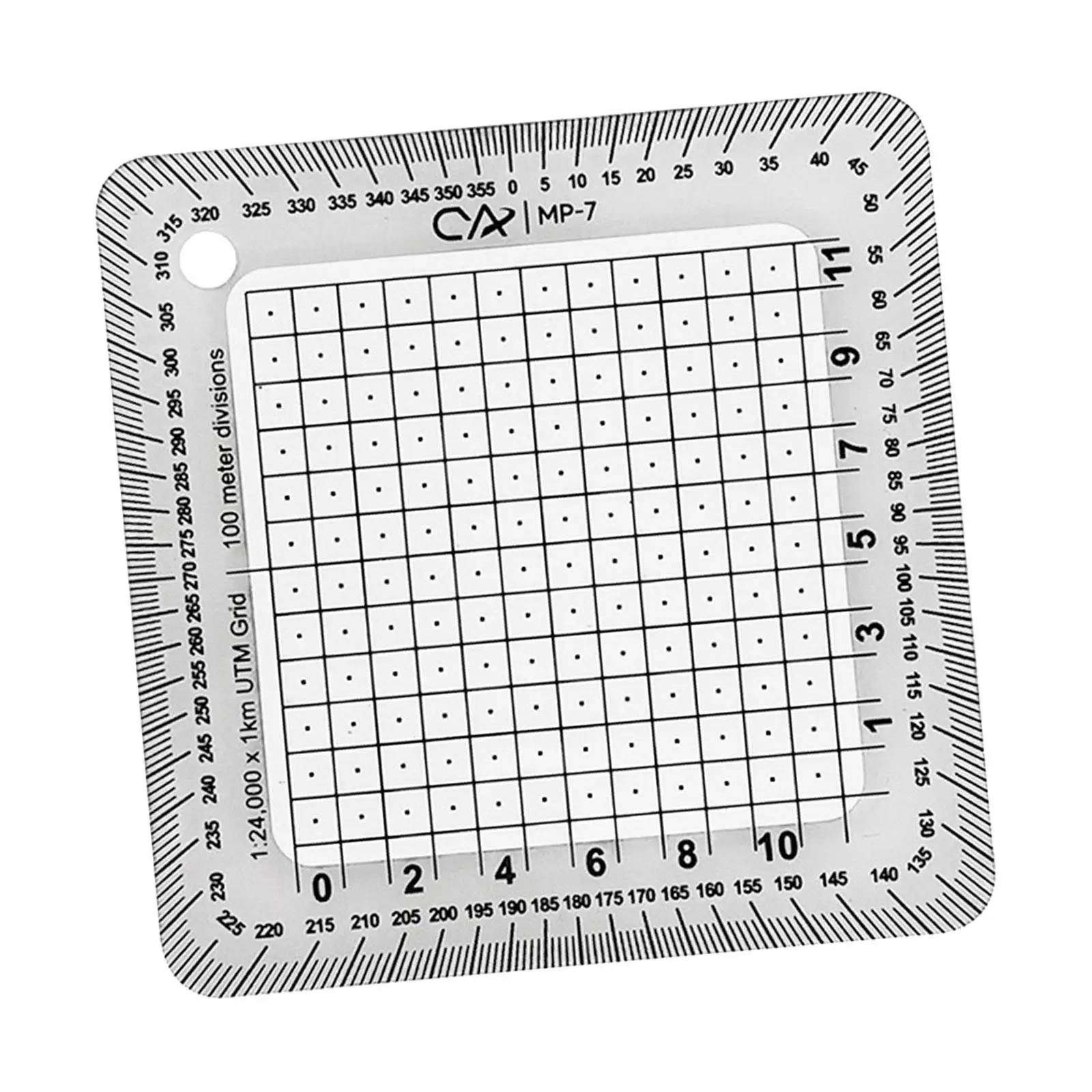 Utm Grid 1Pcs 지도 읽기 여행을 위한 휴대용 방수 학습 도구