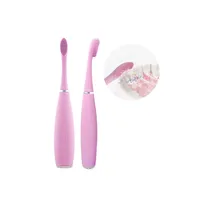 IPX7 silicone toothbrush 2 brush heads 150mAh USB Charging Automatic Vibrate Dental Electrical 1