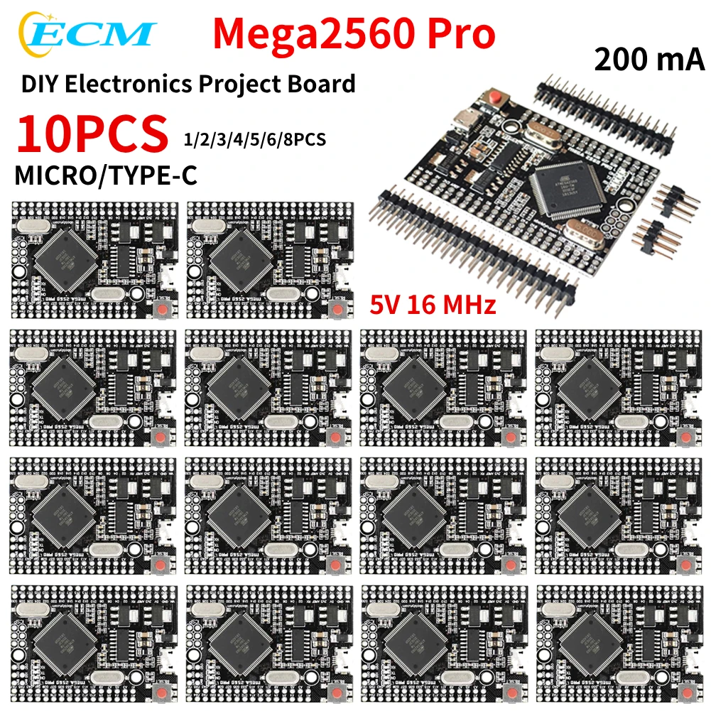 110PCSMega2560ProBoardforArduinoMega2560CH340GDIYElectronicsProjectBoardwithmale