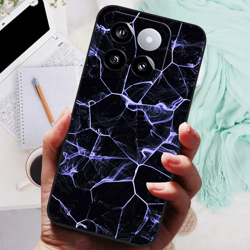Marble Soft Silicone Shockproof TPU Phone Case with Cute Printing Design