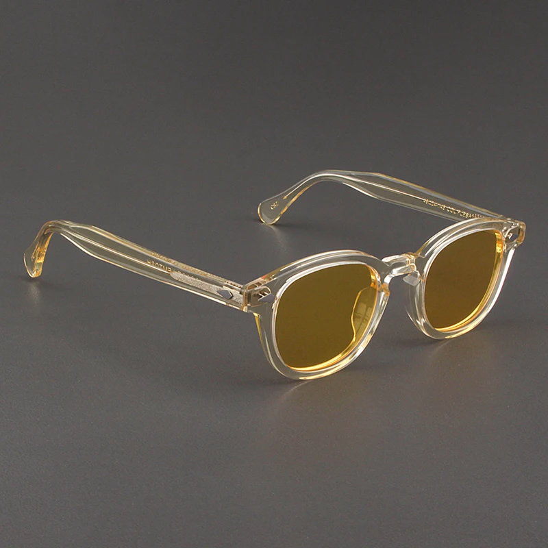 Johnny Depp Sunglasses Man Lemtosh Polarized Sun Glasses Woman Luxury Brand Vintage Yellow Acetate Frame Night Vision Goggles