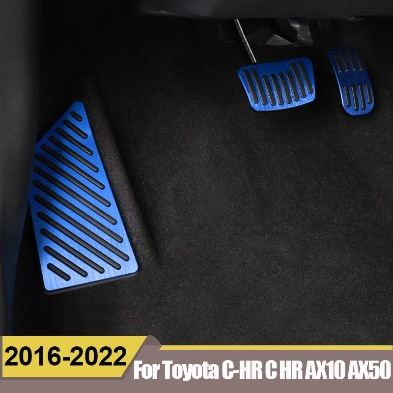 Car Pedals Aluminum Car Accelerator Footrest Pedals Plate Brake Pedal Cover For Toyota C-HR CHR AX10 AX50-Accessories