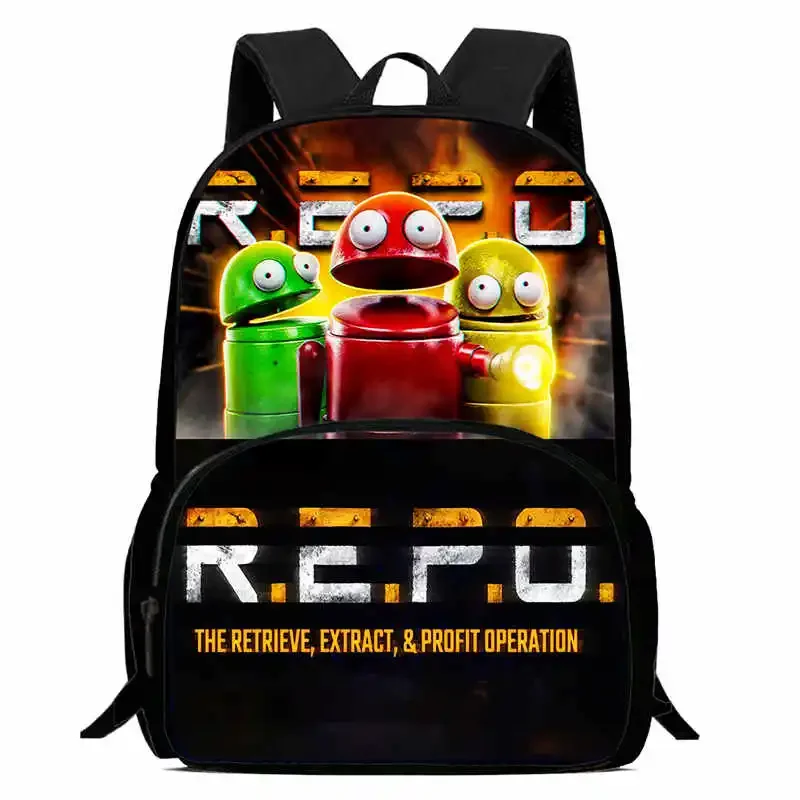 Child Cartoon REPO Backpacks for Boys Girls Pupil Students School Bags Large Capacity Commuter Storage Bag Bookbag 1