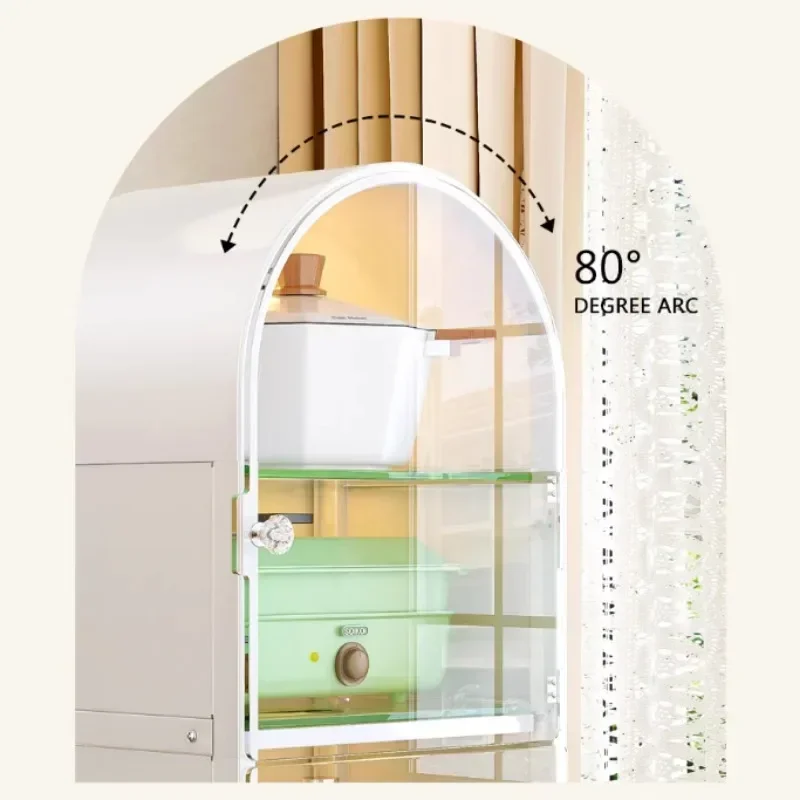 Multi-functional Arched Storage Cabinets Kitchen Furniture Sideboards Floor-standing Multi-layer Pots and Bowls et Cabinet