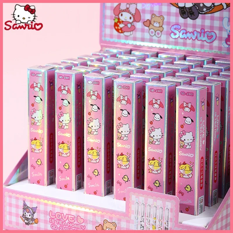 

18/36pcs Sanrio Family Gel Pen Press Pens Kawaii Stationery Student Learn Tool 0.5 Black School Office Supply Gift Wholesale
