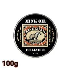 Premium Mink Oil Leather Conditioner Balm - Natural Odorless Care Cream (100g)