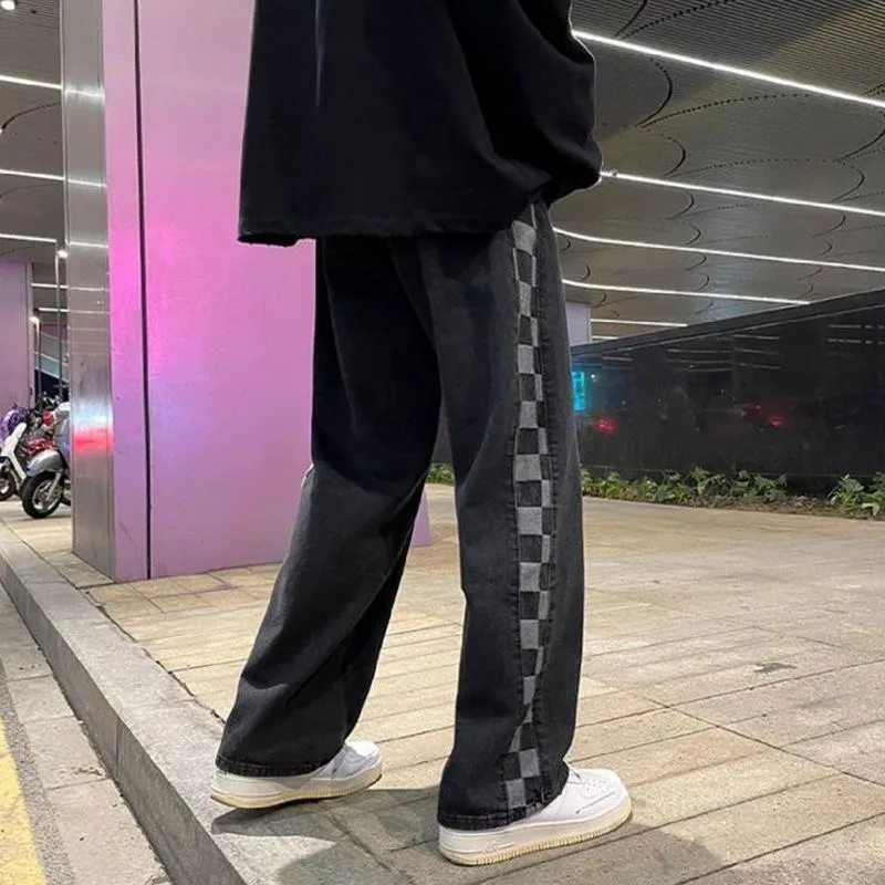 Men's Jeans Wide Baggy Jeans Man Y2k Pants Jean Mens Trousers Denim Shorts Streetwear Clothing Flared Male Cargo Ripped