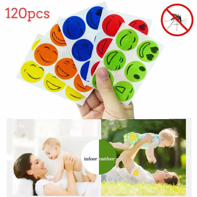 120Db Szúnyogmatricák Diy Szúnyogriasztó Foltok Kültéri Kemping Utazási Utazás Anti Szériaellenes Rajzfilm Mosolygós Arc Meghajtó Repelle - Image 2