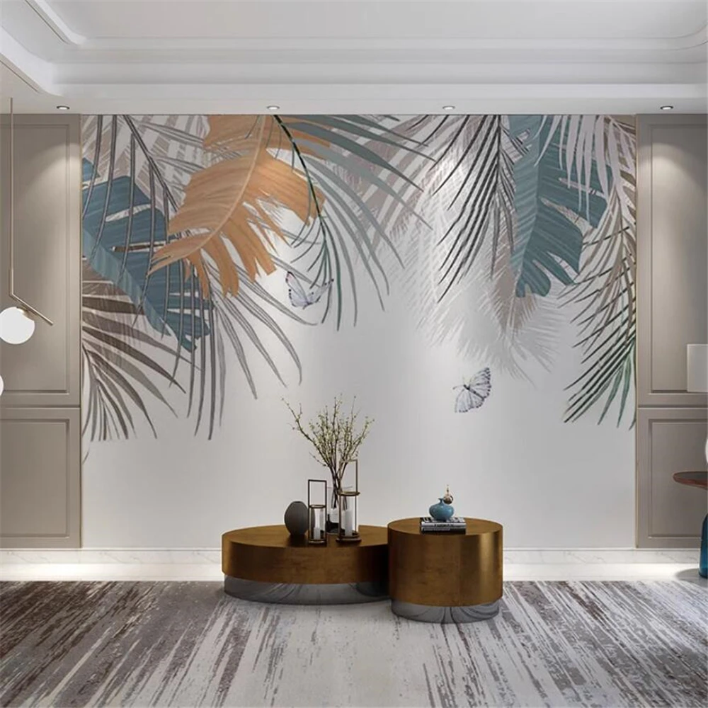 minimalista moderno personalizado planta tropical 3d papel 02