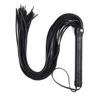 High Quality Pu Leather Pimp Whip Racing Riding Crop Party Flogger Hand Cuffs Queen Black Horse Riding Whip Sports Horsewhip 1