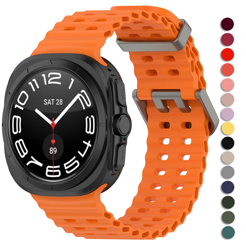 Silicone Sports Strap for 47mm Watch - Soft and Adjustable Bracelet Band for Men and Women