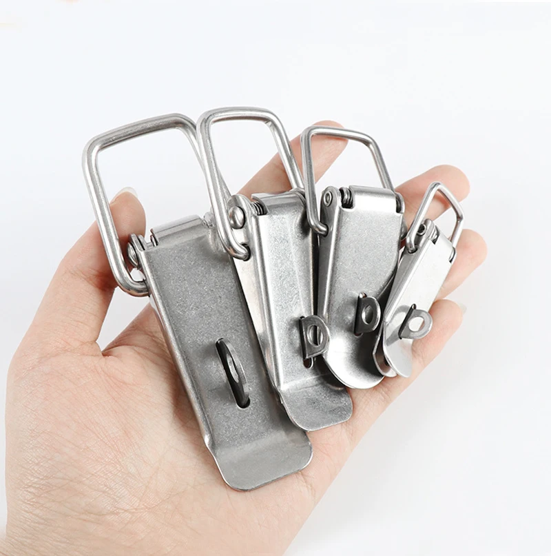 Stainless Steel Spring Loaded Toggle Latch Catch Clamp Clip Drawer Hasp Clasp Duck Billed Buckles for Toolbox Trunk Case Chest furniture hardware toggle latches