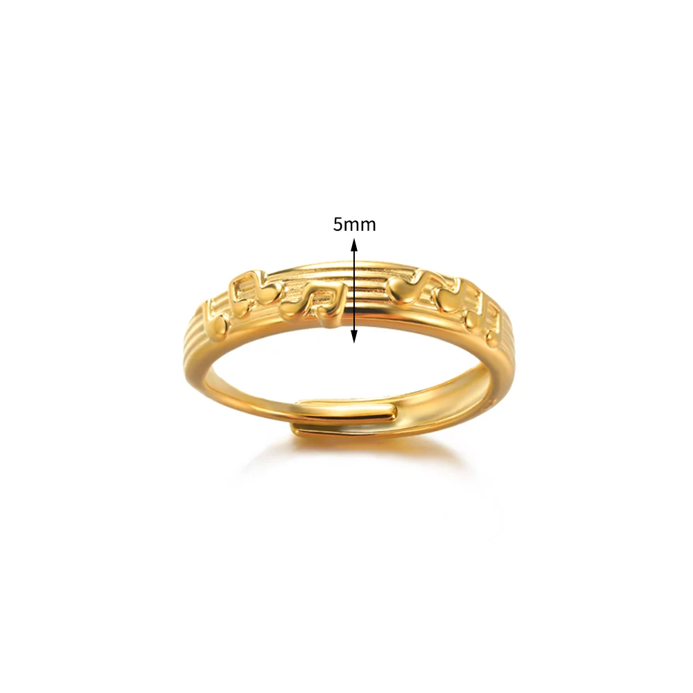 Sa06c0df0da6041b4b913e6e6d06e77bbr Stainless Steel Rings for Women Men Gold Color Heart Engagement Wedding Wide Ring Trendy Vintage Geometric Punk Jewelry Gift New Mallzona