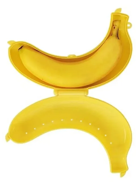 Boîte à banane portable de voyage en trois couleurs, boîte de rangement de fruits, étui de protection en plastique en forme de banane 3