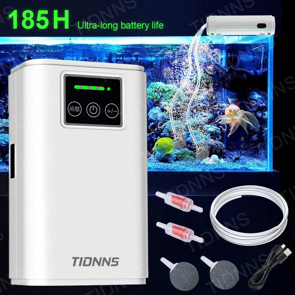 Fish Tank Oxygen Pump Charging Dual-Purpose Air Pump Usb Lithium Battery Household Portable Silent Fishing Tool Outdoor